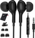 3.5mm Wired Earbuds With Mic for Samsung A14 A32 A15 A13 5G - Clear