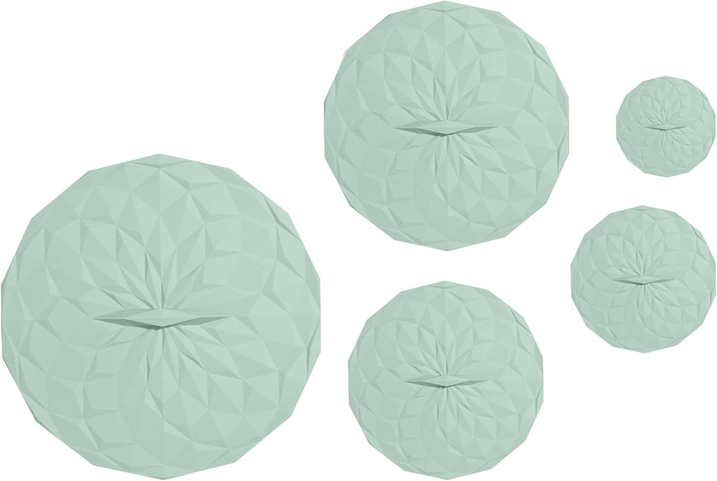 5-Piece Heat Resistant Silicone Suction Lids Set