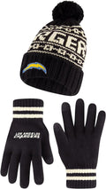 Ultra Game Adults NFL Super Soft Cable Knit Beanie Set - Warm