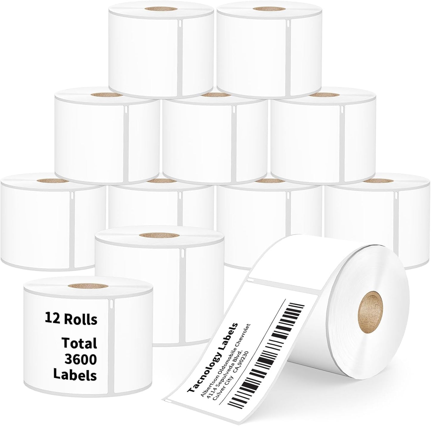Effortless Shipping: Tacnology 12 Rolls 30256 Labels