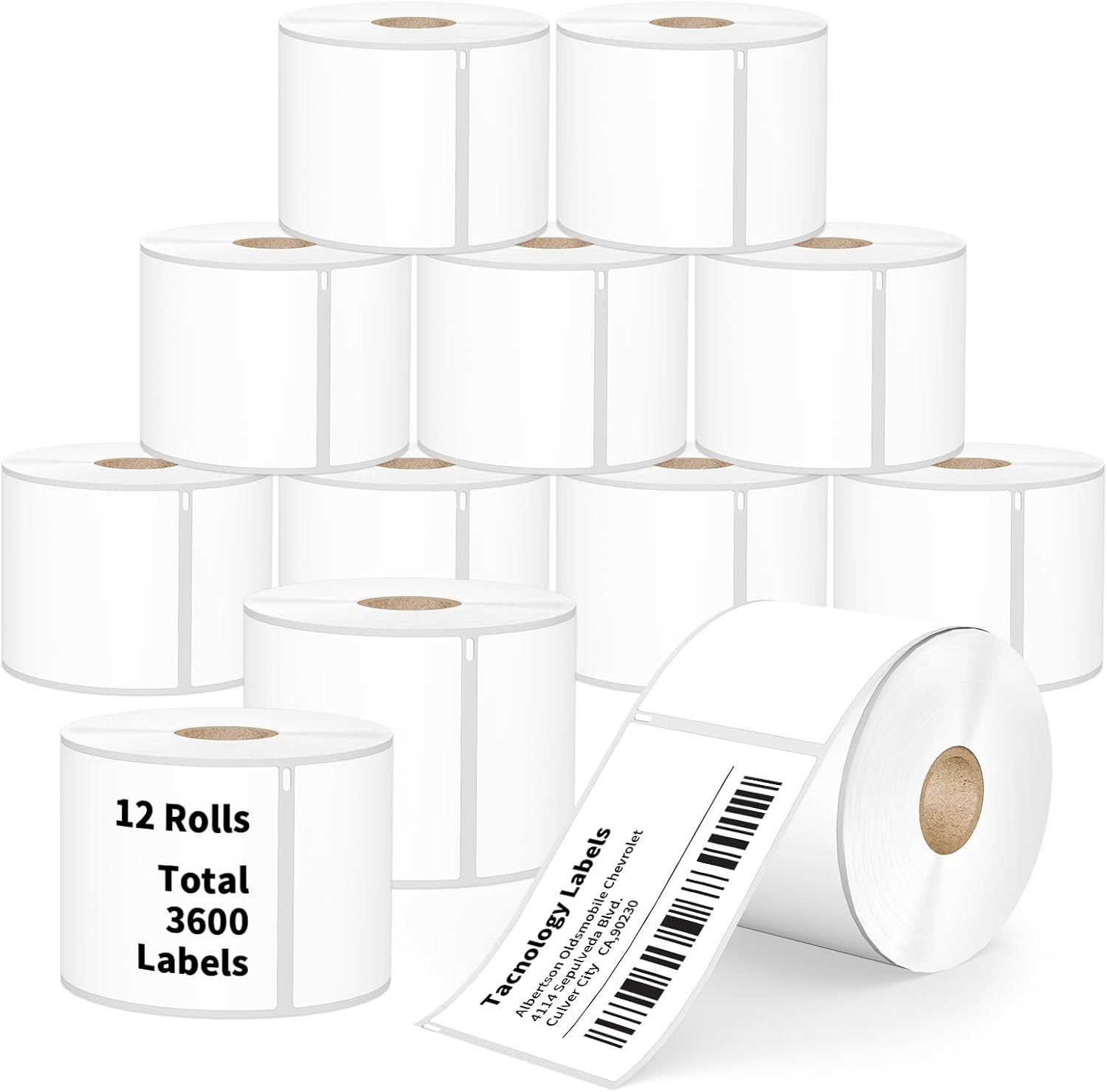 Effortless Shipping: Tacnology 12 Rolls 30256 Labels