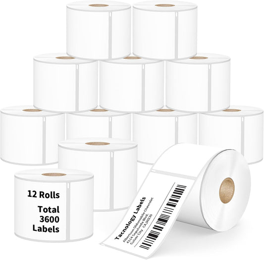 Effortless Shipping: Tacnology 12 Rolls 30256 Labels