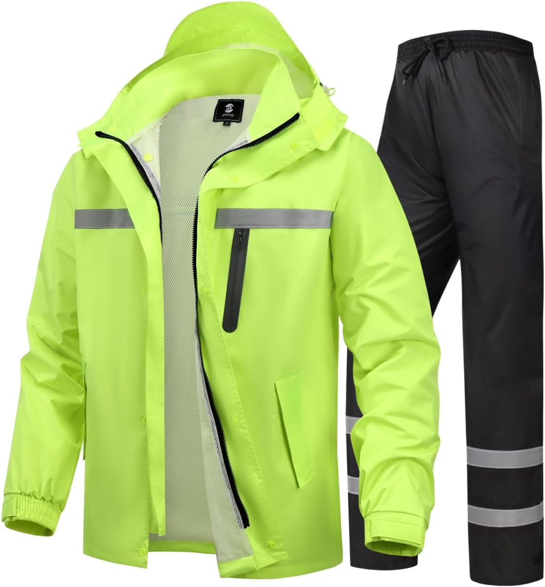 Men's High Visibility Reflective Rain Suit for All Sports