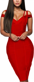 Hybrid & Company Womens Elegance V Neck Stretch Bandage (Style T9W1)