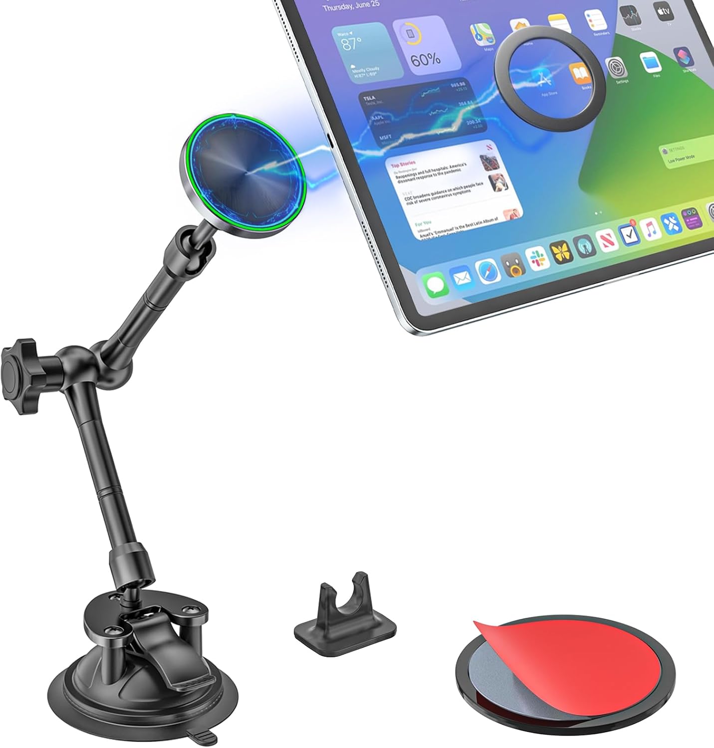 Magnetic Tablet Holder for Car - Strong Suction and Stability