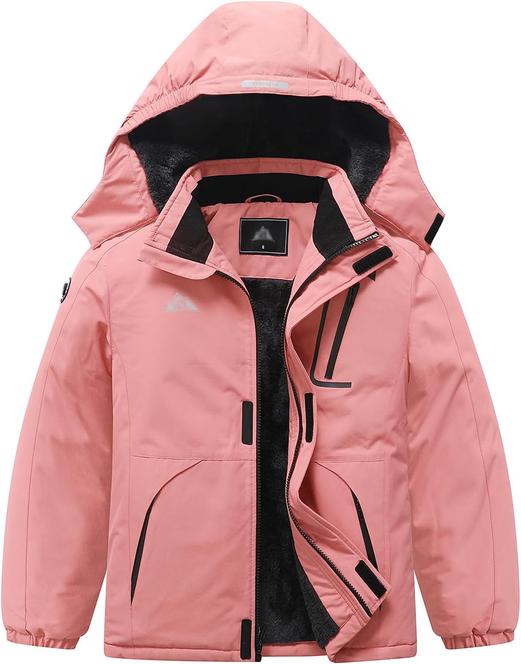 Waterproof Kids Ski Jacket with Detachable Hood