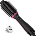 Dual Voltage Hair Dryer Brush for European Travel - One Step Styler