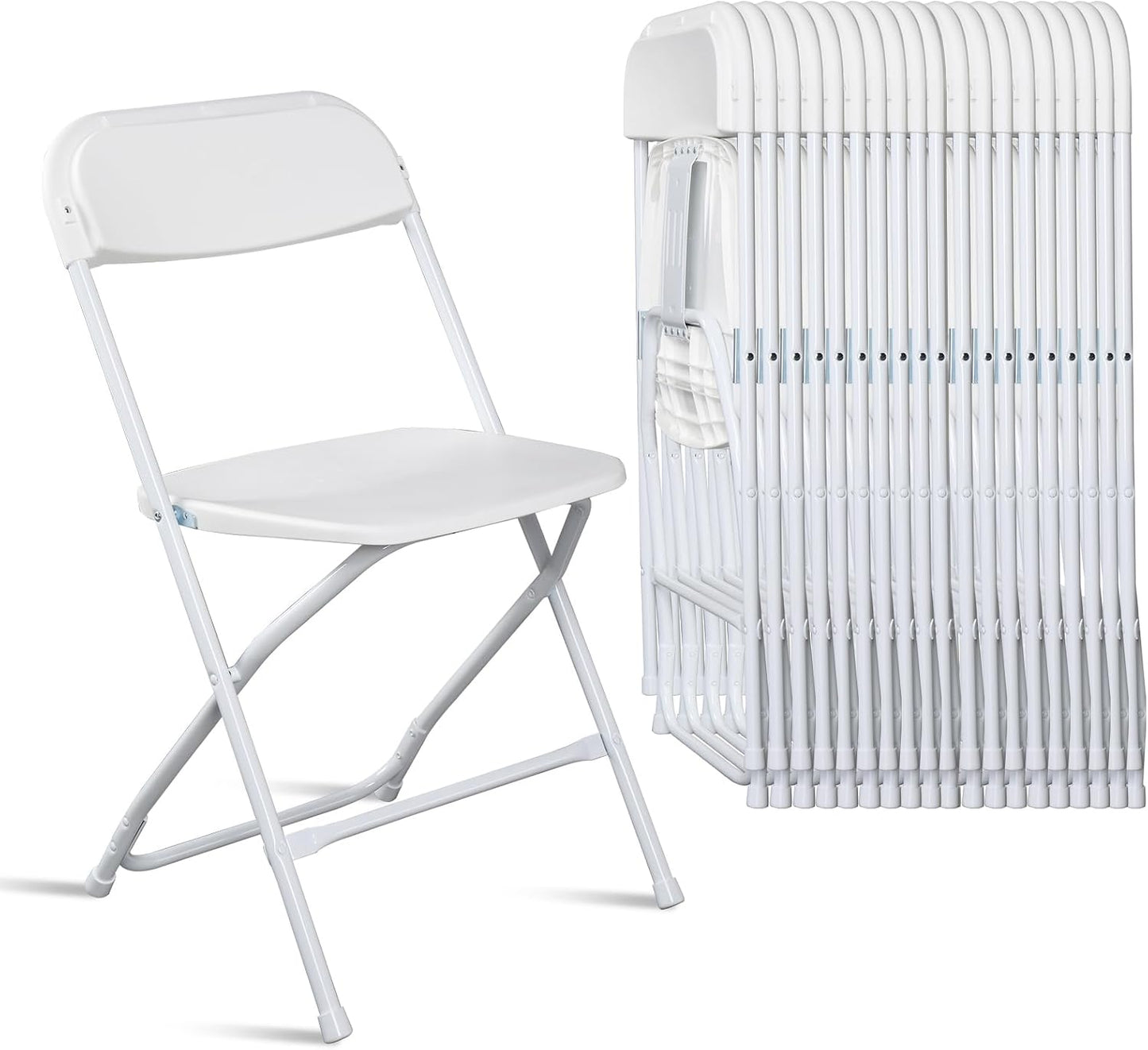 GODECOR 10pc Folding Chairs, 330lb Capacity, Easy Fold Indoor/Outdoor