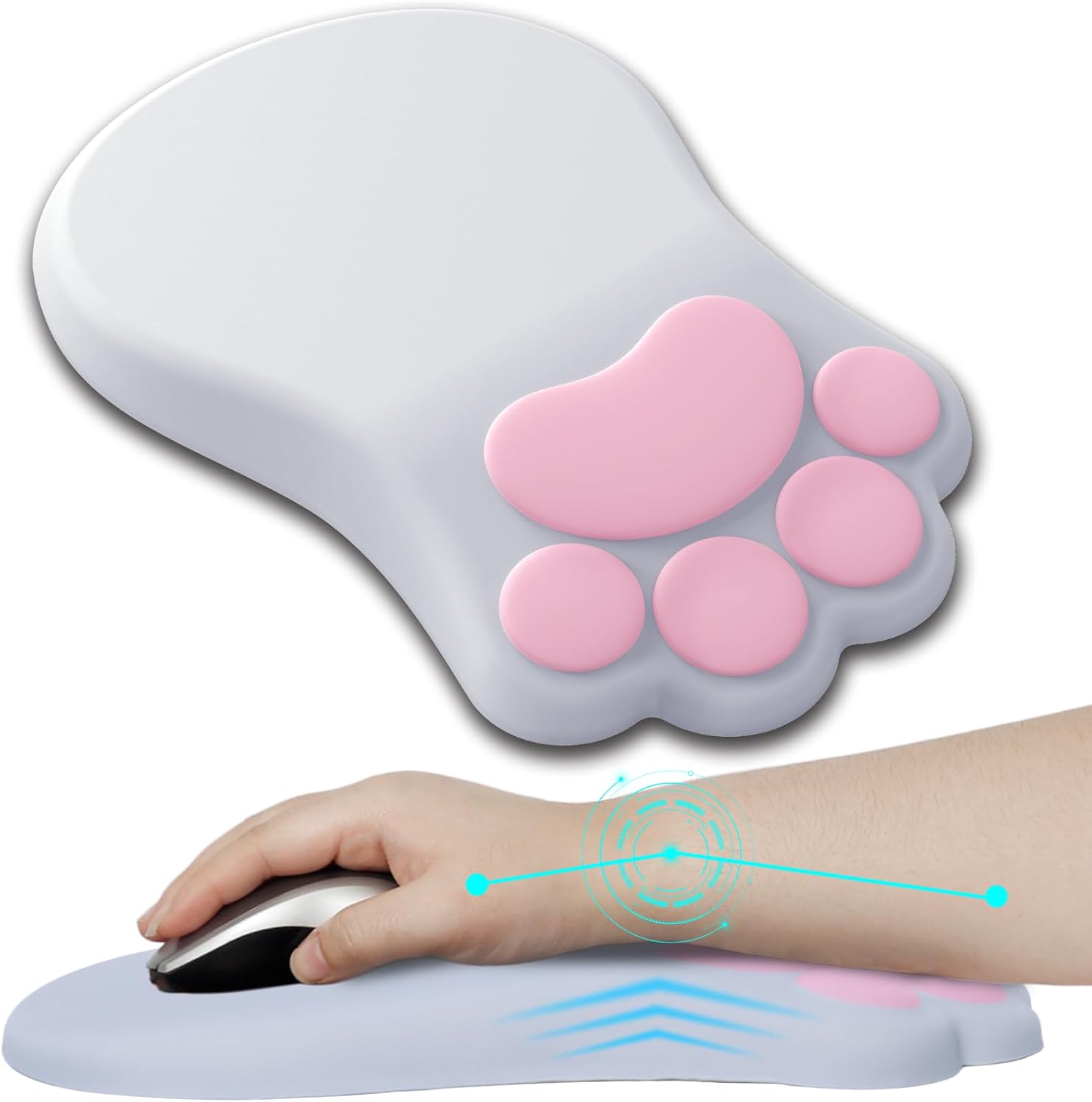 Cat Paw Wrist Support Mouse Pad - Pain Relief & Comfort