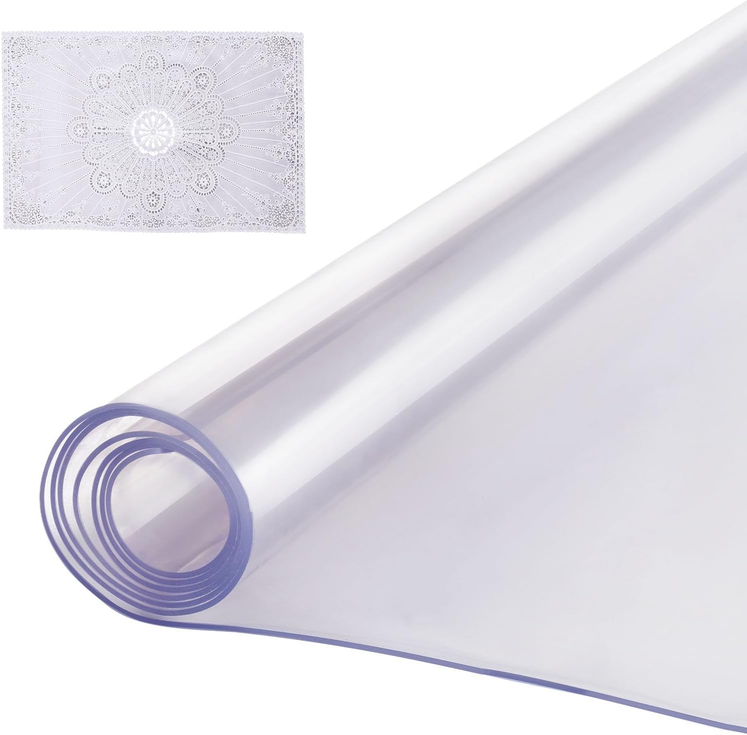 VEVOR Plastic Table Cover 40x80 Inch Clear PVC Mat Protector