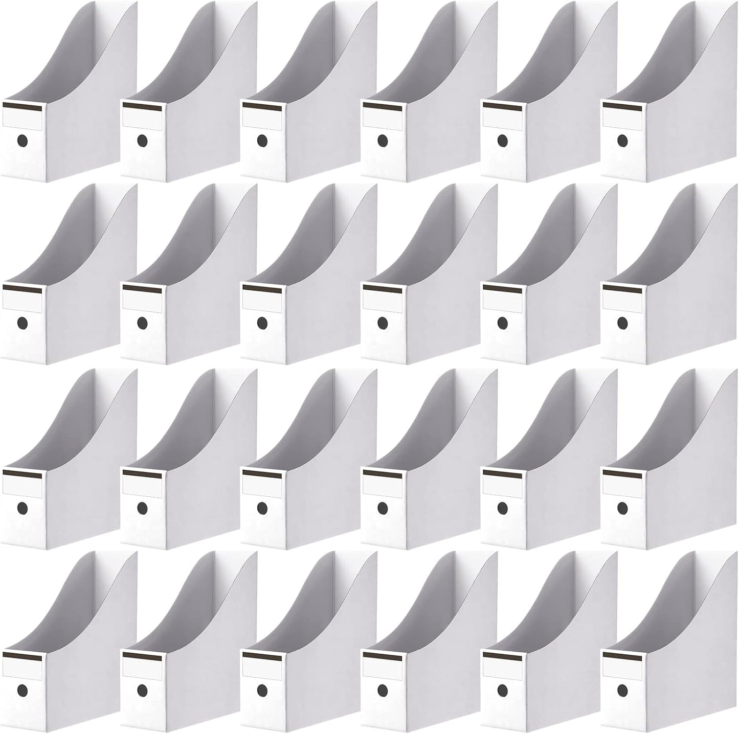 Thenshop 24 Pcs Cardboard Magazine File Holders for Storage