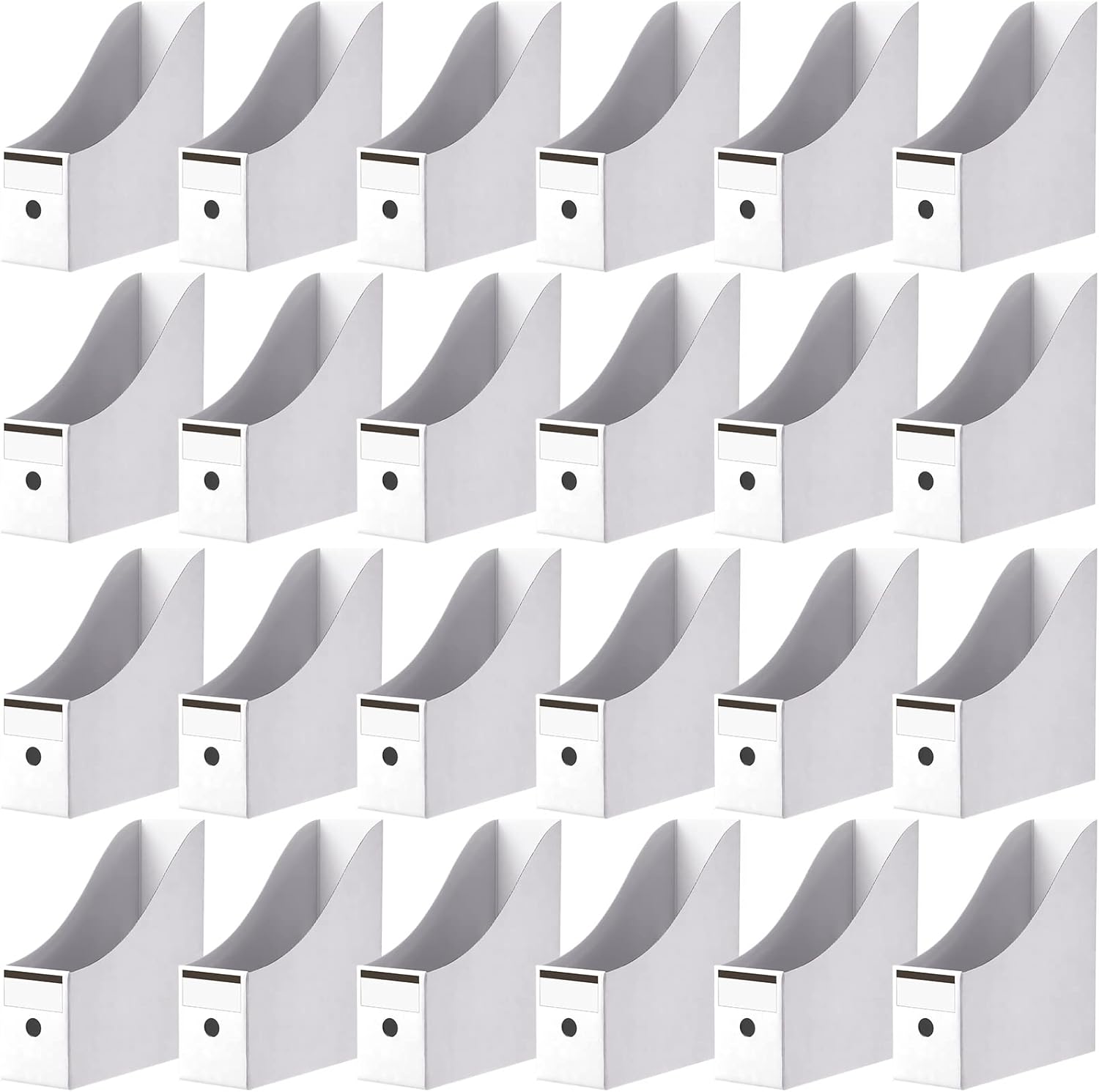 Thenshop 24 Pcs Cardboard Magazine File Holders for Storage