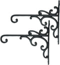 Cast Iron Wall Hook Plant Hangers - Heavy Duty Decorative Wall Mount