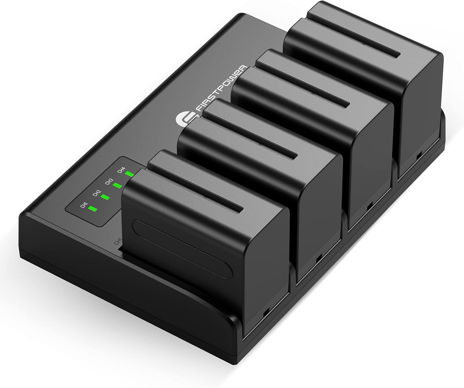 FirstPower NP-F970 Battery Pack with 4-Channel Charger for Sony