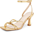 Women's Square Open Toe Heeled Sandals - 2.95in Stiletto Kitten