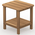 SERWALL Double Adirondack Side Table Rectangular End Table - Durable