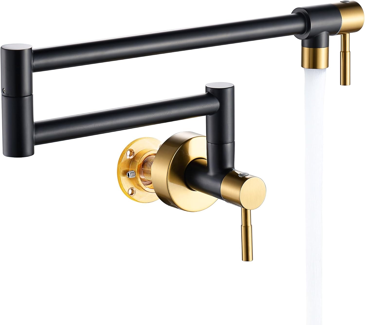 Fransiton Black & Gold Pot Filler Faucet for Modern Kitchens