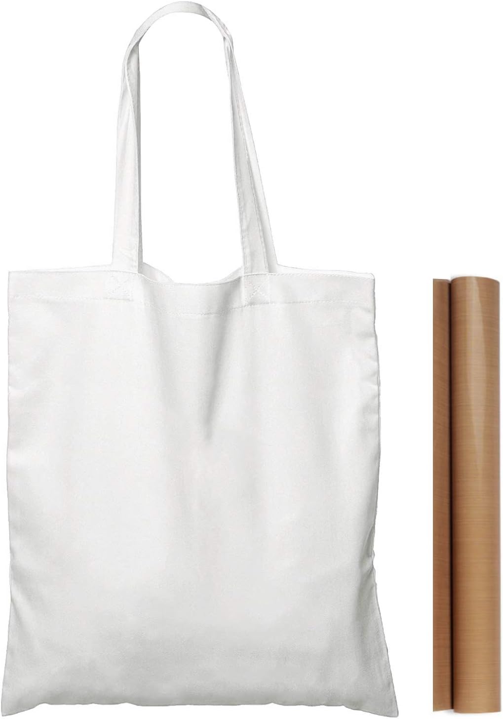 NPBAG 25 Pack 15in X 16in White Cotton Tote Bags for All Uses