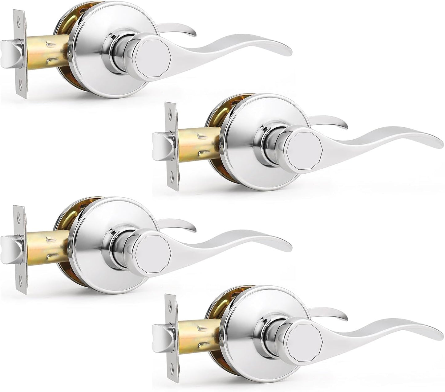Probrico Interior Door Handle Lever Chrome Door Handles Passage