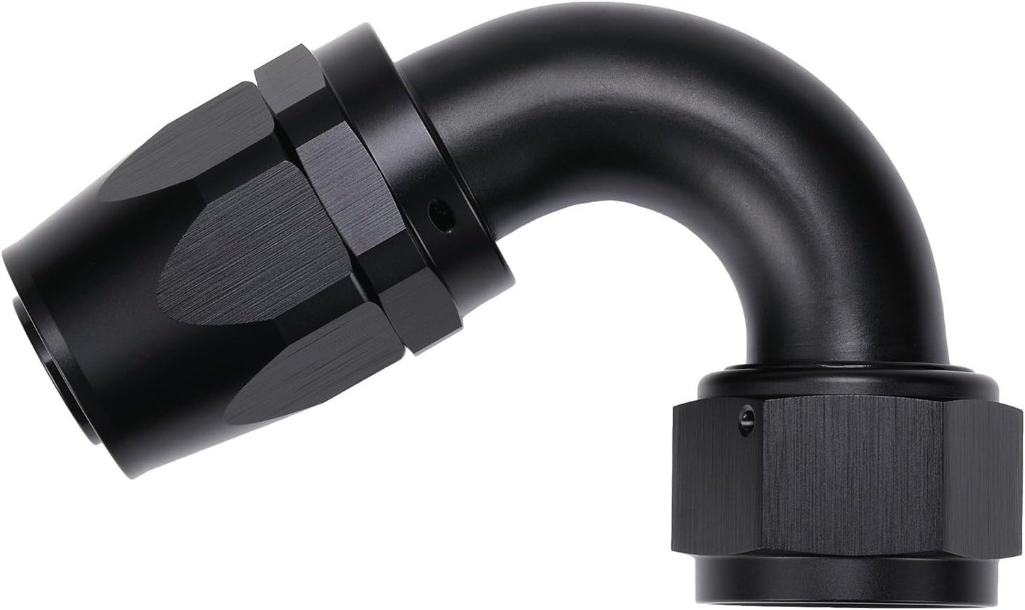 16AN 120 Degree Elbow Hose End Fitting Swivel Aluminum Black