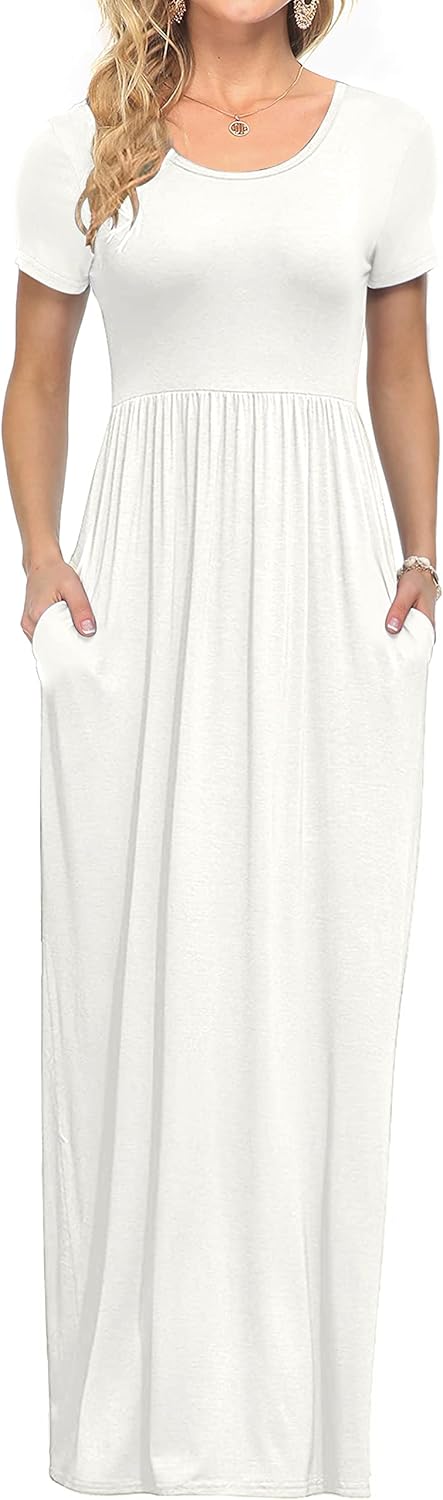 AUSELILY Women's Casual Maxi Dresses for Summer and Spring Wear