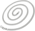 Miami Cuban 925 Sterling Silver Rhodium Chain Necklace or Bracelet