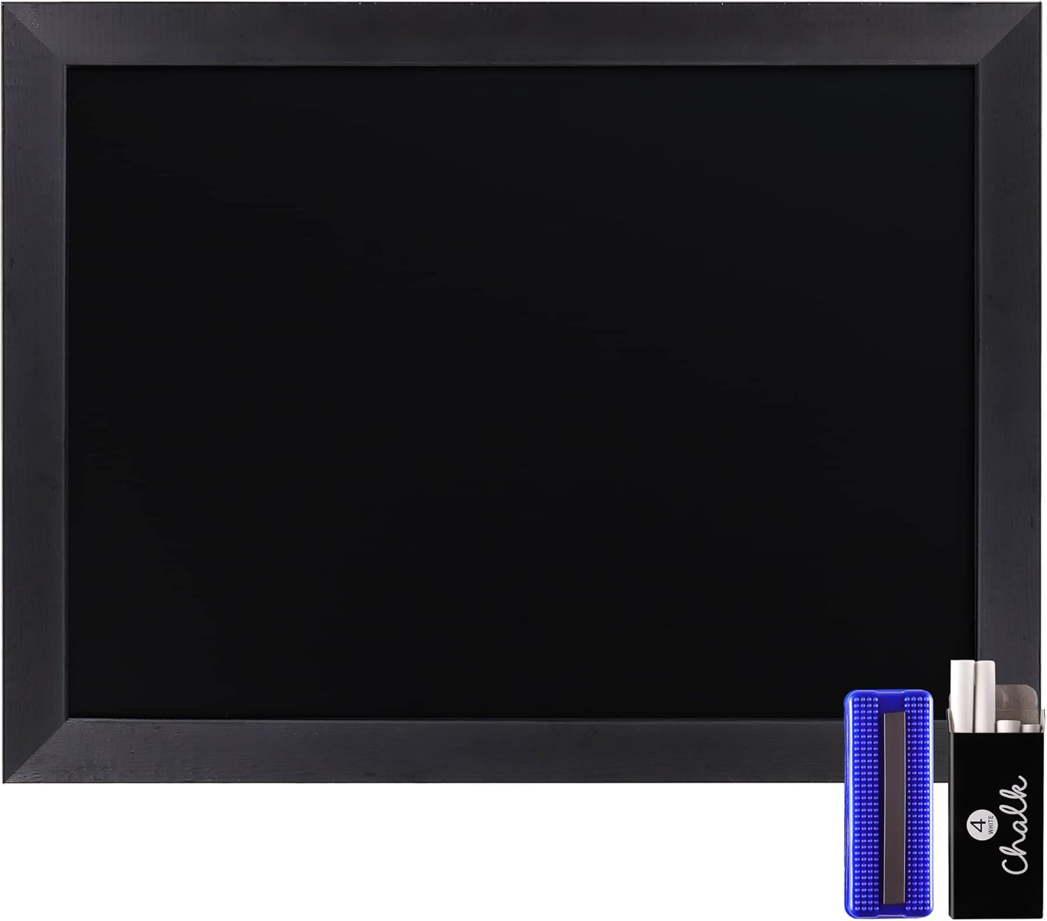 Rustic Black Solid Wood Frame Chalkboard for Home and Cafe Use