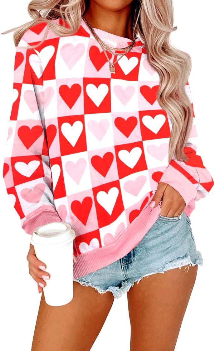 Love Heart Graphic Pullover: Cozy Valentine Tee