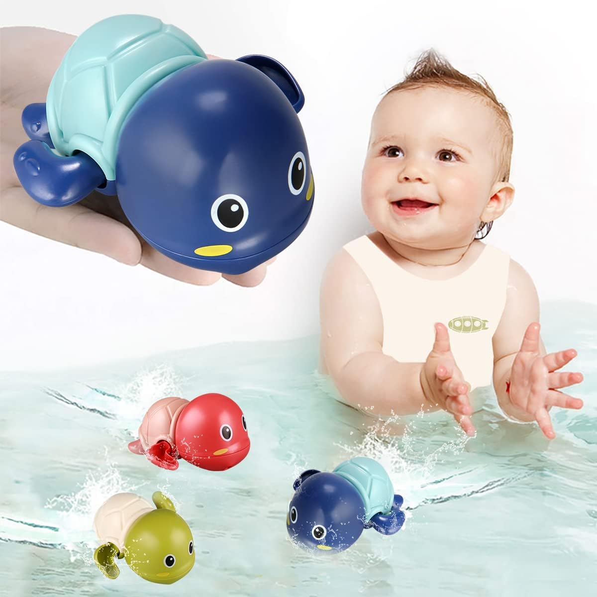 Cute Swimming Turtle Bath Toys for Toddlers: Fun & Educational by TOHIBEE