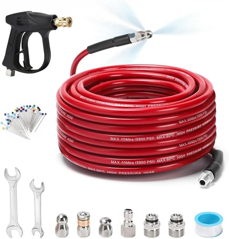 Sewer Jetter Kit for Pressure Washer by SEPLY - 50 FT