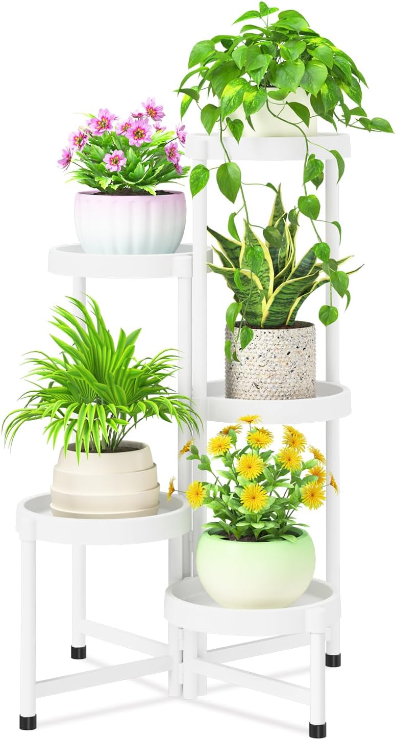 5 Tier Folding Plant Stand for Indoor and Outdoor Use