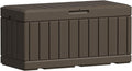 82 Gallon Resin Deck Box Large Outdoor Storage - Weatherproof