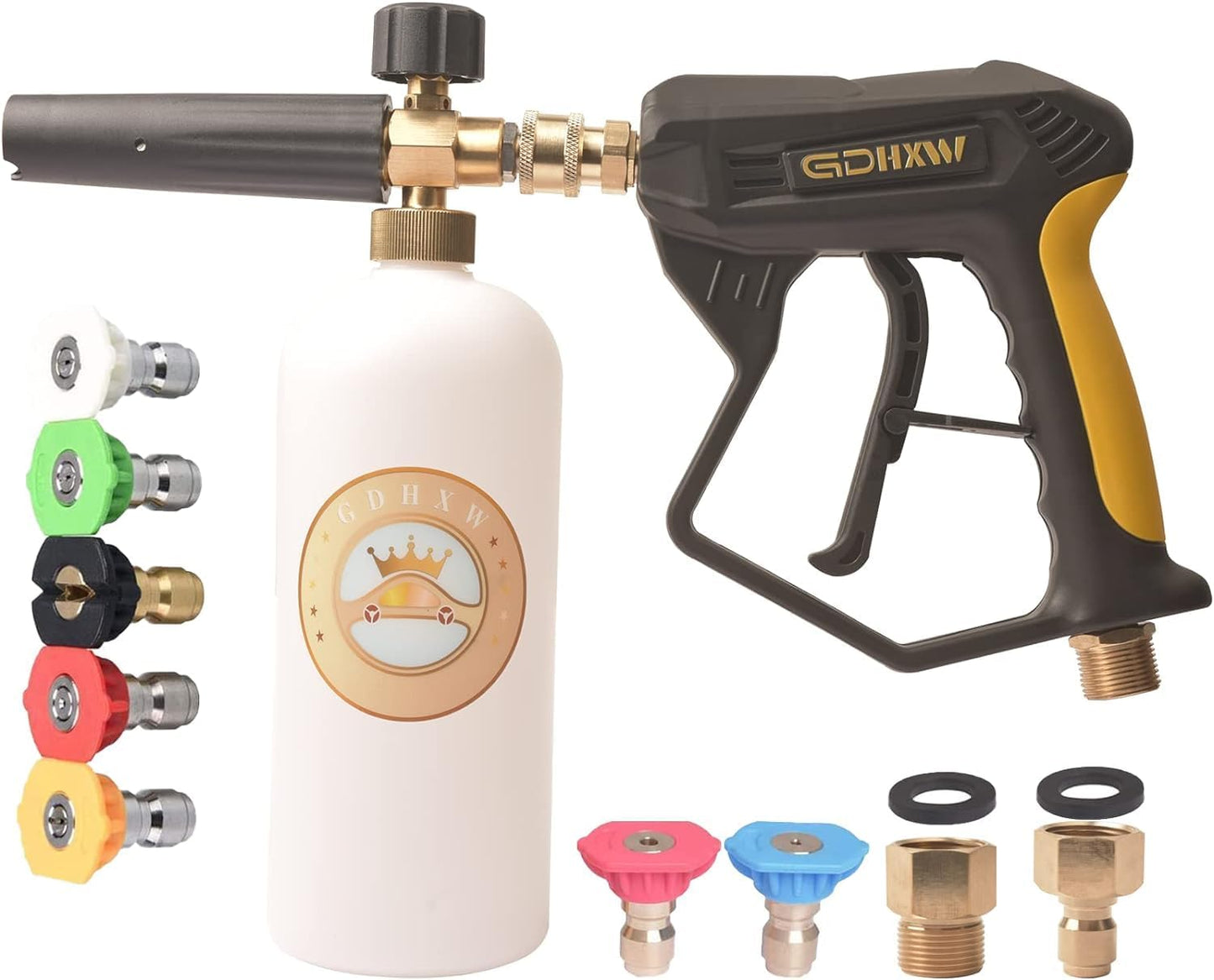 GDHXW X-887 High Pressure Washer Gun with Foam Cannon for Car Washing