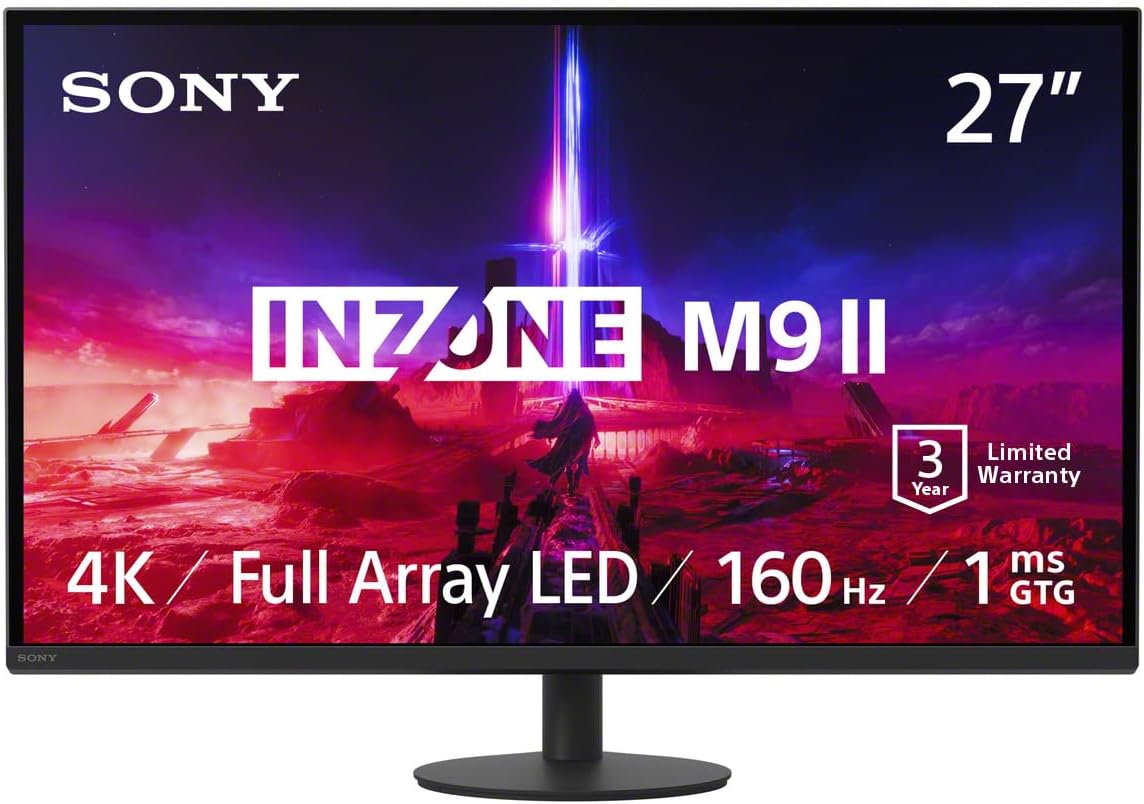 Sony INZONE M9 II 27 4K UHD Gaming Monitor - NVIDIA G-SYNC, DisplayHDR 600