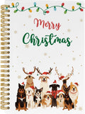 Merry Christmas Spiral Notebook - Compact 5.5in x 8.3in Journal