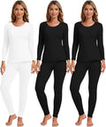 Thermal Underwear for Women 3-Pack - Fleece Lined Base Layer