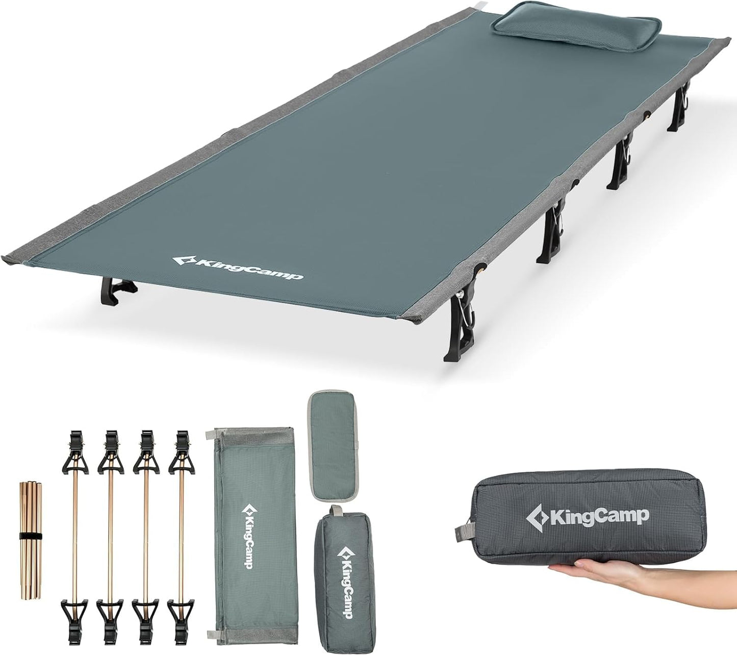 KingCamp Camping Cot for Outdoor Backpacking Travel Comfort