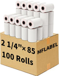 MFLABEL 100 Rolls 2 1/4ft x 85ft Thermal Receipt Paper - Value Pack