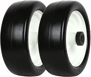 WEIZE 9x3.50-4 Flat Free Tire with Rim for Lawn Mowers