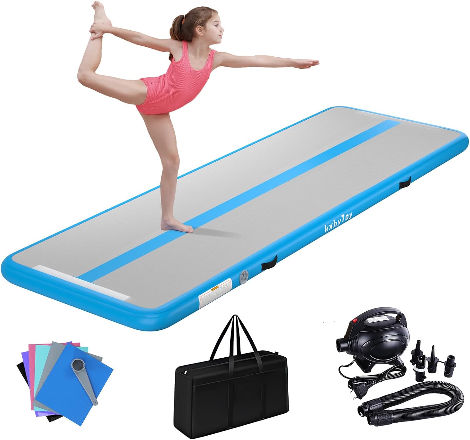 Air Mat Tumble Track 4in Thick Inflatable Gymnastics Mat