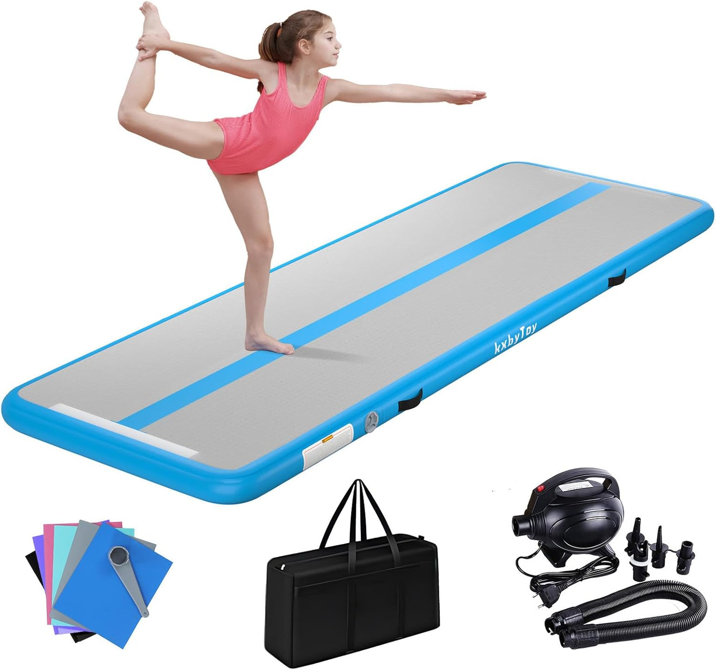 Air Mat Tumble Track 4in Thick Inflatable Gymnastics Mat