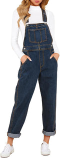 Vetinee Womens Classic Adjustable Straps Denim Bib (Style 6SYZ)