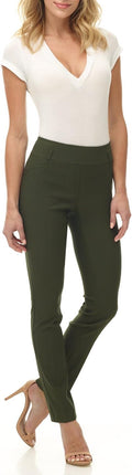 Rekucci Women's Ease into Comfort Stretch Office Casual Slim Pant Work