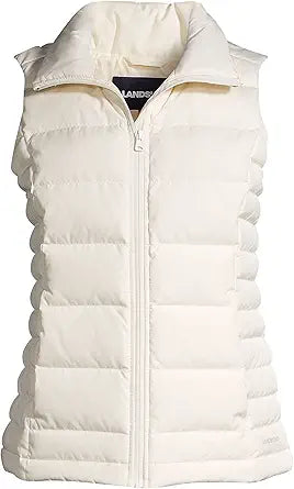 Lands' End Women's Puffer Vest Lightweight Padded Outerwear Review