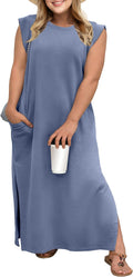 Plus Size Maxi Dress for Curvy Women - Comfortable Summer Split