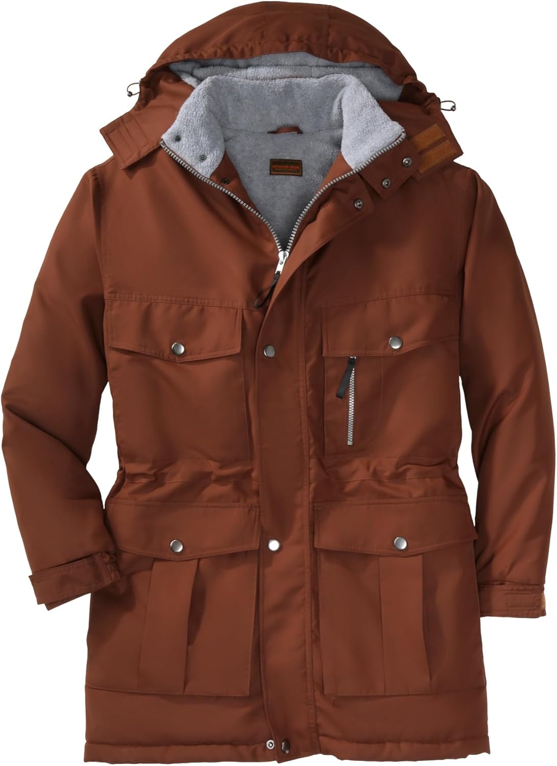 Boulder Creek Men's Big & Tall Fleece-Lined Parka with Hood
