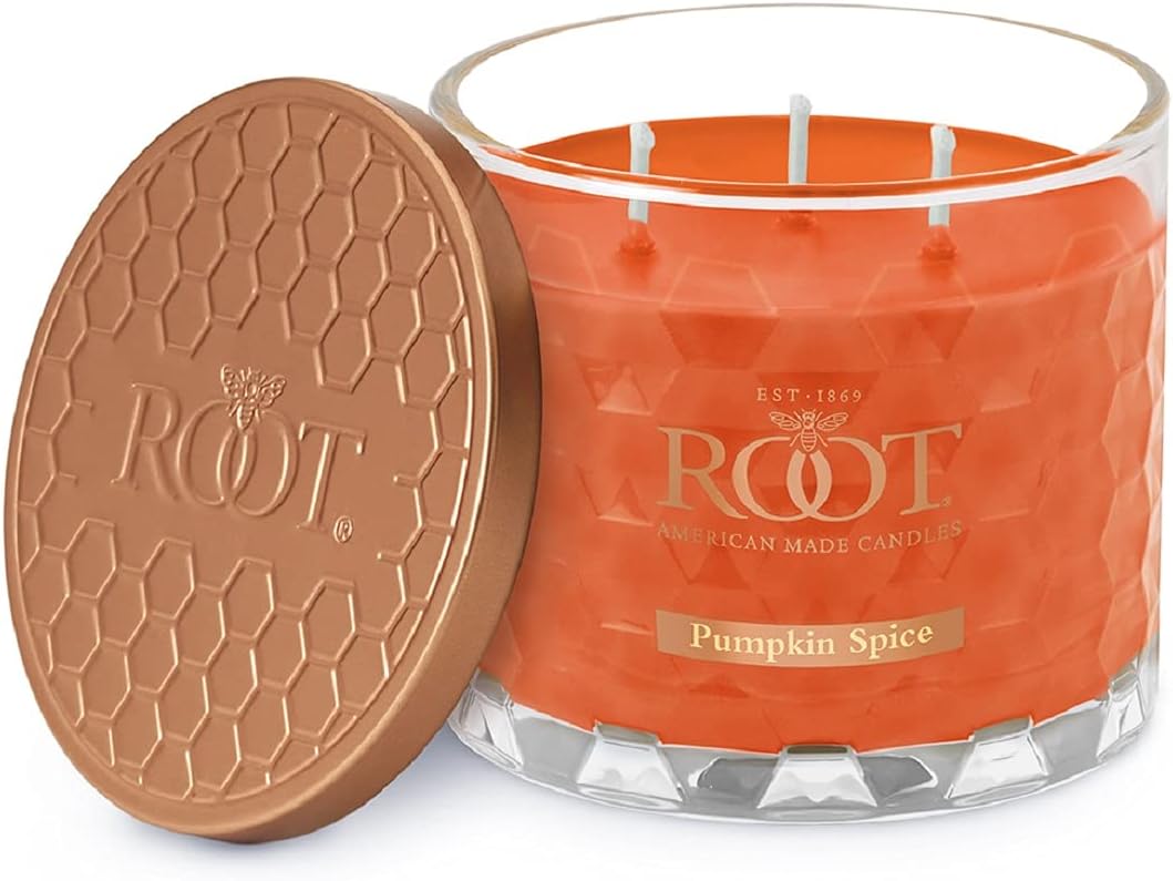 Root Candles Premium Pumpkin Spice 3-Wick Beeswax Candle
