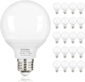 G25 LED Light Bulbs 20-Pack 5000K Daylight Globe Vanity - 40W Eqv
