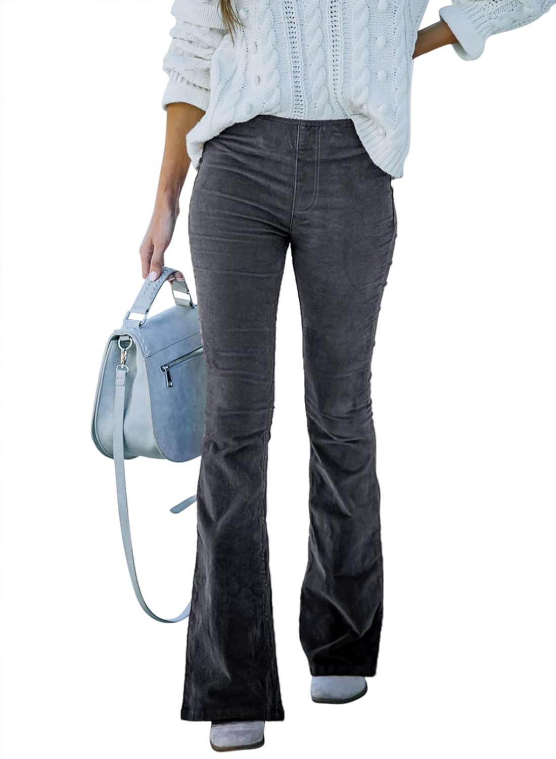 Sidefeel Women's Corduroy Flare Pants for Stylish Autumn Wear
