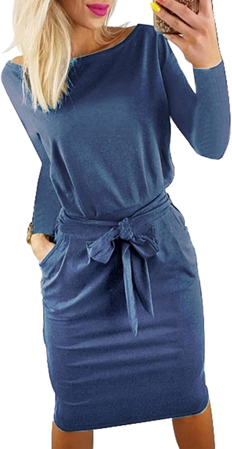PRETTYGARDEN Women's Fall Bodycon Party Dress with Pockets